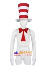 画像1: ドクター・スースの「帽子の中の猫」 The cat in the hat by Dr.Seuss コスプレ衣装 abccos製 「受注生産」 (1)