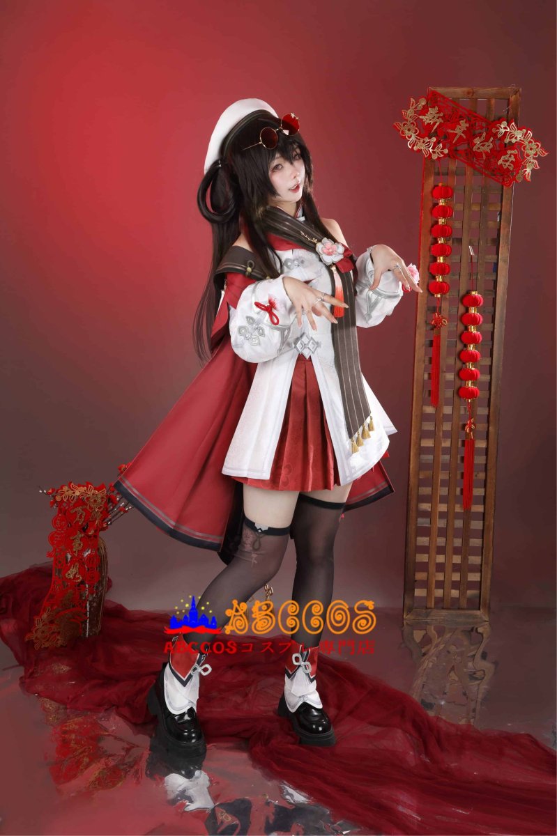 画像39: 原神 Genshin 璃月 胡桃-「残雪に咲く紅」 新コスチューム コスプレ衣装 abccos製 「受注生産」 (39)