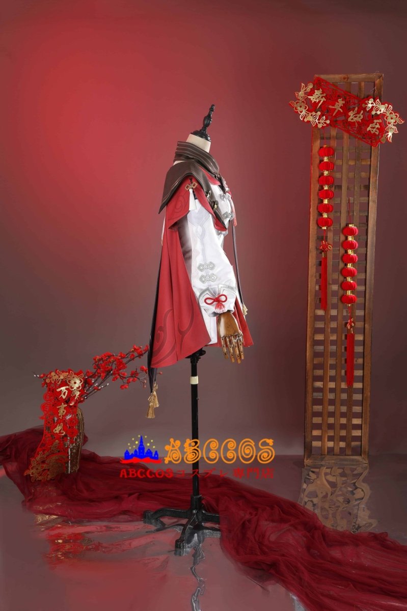 画像6: 原神 Genshin 璃月 胡桃-「残雪に咲く紅」 新コスチューム コスプレ衣装 abccos製 「受注生産」 (6)