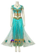 画像1: Aladdin Lamp アラジンと魔法のランプ Jasmine ジャスミン プリンセス コスプレ衣装 abccos製 「受注生産」 (1)