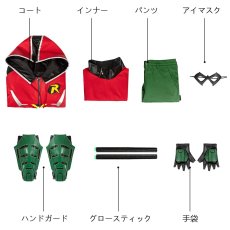 画像24: バットマン ゴッサムナイト Batman：Gotham Robin コスプレ衣装 コスプレ靴 コスチューム バラ売り可 abccos製 「受注生産」 (24)