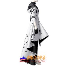 画像2: ディズニー Cruella クルエラ 悪役クルエラ・ド・ヴィル Cruella De Vil コスプレ衣装 コスチューム バラ売り可 abccos製 「受注生産」 (2)