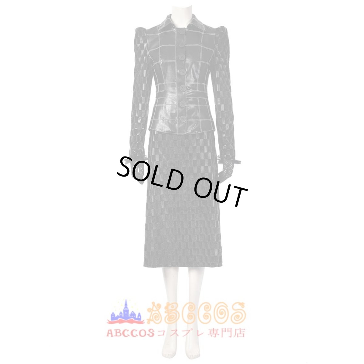 画像1: 【売り切れ即終】ディズニー Cruella クルエラ 悪役クルエラ・ド・ヴィル Cruella De Vil 黒スーツ コスプレ衣装 abccos製 「受注生産」 (1)