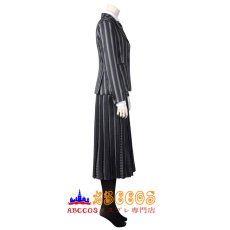 画像2: アダムス・ファミリー The Addams Family ウェンズデー・アダムス Wednesday Addams コスチューム 制服 コスプレ衣装 バラ売り可 abccos製 「受注生産」 (2)