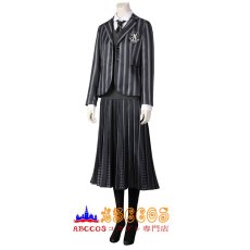 画像3: アダムス・ファミリー The Addams Family ウェンズデー・アダムス Wednesday Addams コスチューム 制服 コスプレ衣装 バラ売り可 abccos製 「受注生産」 (3)