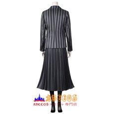 画像4: アダムス・ファミリー The Addams Family ウェンズデー・アダムス Wednesday Addams コスチューム 制服 コスプレ衣装 バラ売り可 abccos製 「受注生産」 (4)