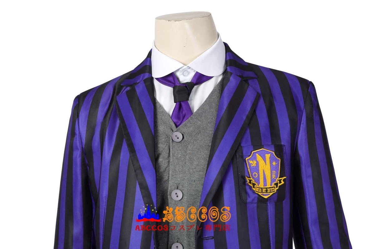 画像6: Wednesday Season 2『ウェンズデー』ネヴァーモア学園の生徒 男の子制服 ユージーン・オッティンジャー Eugene Otinger コスプレ衣装 abccos製 「受注生産」 (6)