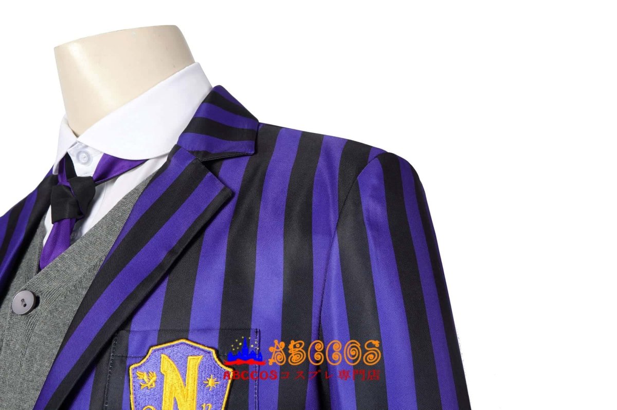 画像8: Wednesday Season 2『ウェンズデー』ネヴァーモア学園の生徒 男の子制服 ユージーン・オッティンジャー Eugene Otinger コスプレ衣装 abccos製 「受注生産」 (8)