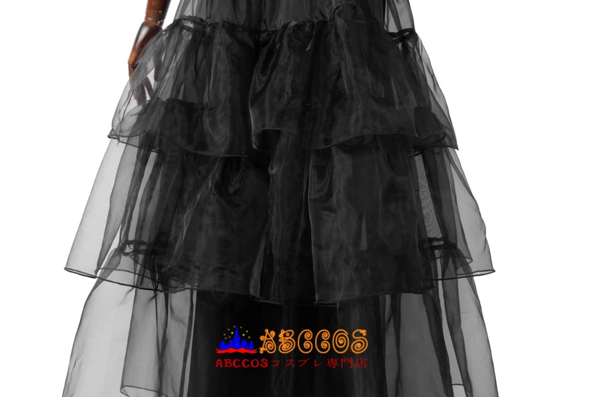 画像11: 【売り切れ即終】アダムス・ファミリー The Addams Family ウェンズデー・アダムス Wednesday Addams コスチューム 完全な服装 ドレス コスプレ衣装 abccos製 「受注生産」 (11)
