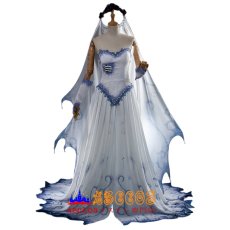 画像1: ティム・バートンのコープスブライド Tim Burton's Corpse Bride エミリー Corpse Bride コスプレ衣装 abccos製 「受注生産」 (1)