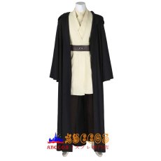 画像2: スター・ウォーズ エピソード1/ ファントム・メナス（Star Wars: Episode I – The Phantom Menace）クワイ＝ガン・ジン Qui-Gon jinn コスプレ衣装 コスチューム バラ売り可 abccos製 「受注生産」 (2)