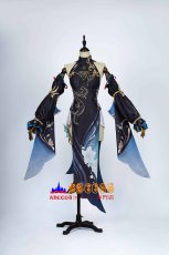画像1: 原神 Genshin 璃月 申鶴-「冷花幽露」 新コスチューム 足首飾り付き コスプレ衣装 abccos製 「受注生産」 (1)