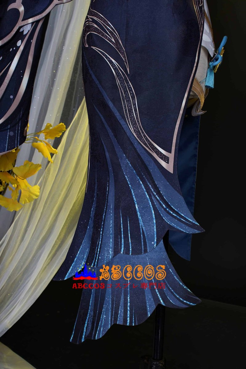 画像13: 原神 Genshin 璃月 申鶴-「冷花幽露」 新コスチューム 足首飾り付き コスプレ衣装 abccos製 「受注生産」 (13)