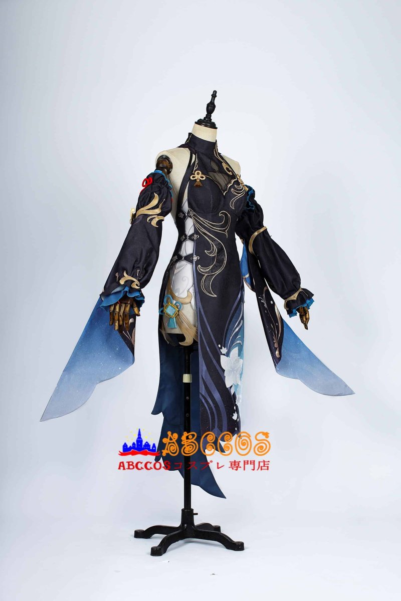 画像2: 原神 Genshin 璃月 申鶴-「冷花幽露」 新コスチューム 足首飾り付き コスプレ衣装 abccos製 「受注生産」 (2)