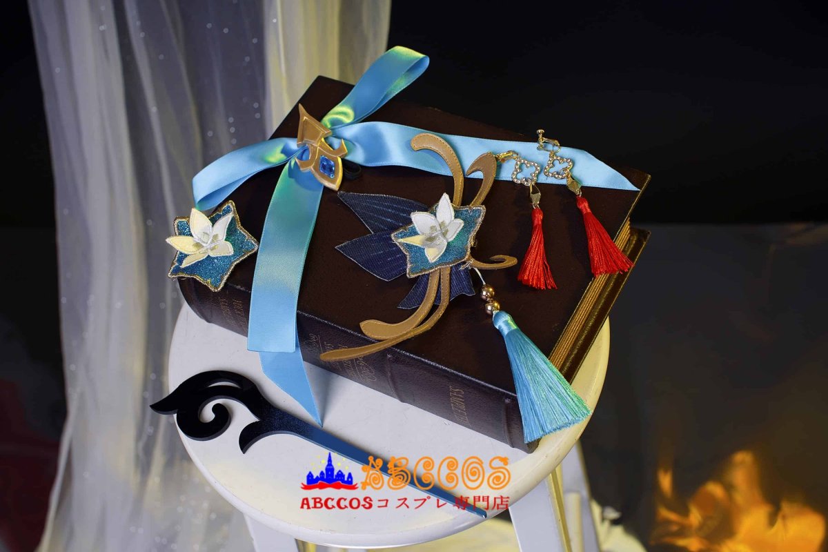 画像23: 原神 Genshin 璃月 申鶴-「冷花幽露」 新コスチューム 足首飾り付き コスプレ衣装 abccos製 「受注生産」 (23)