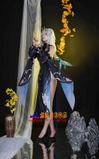 画像24: 原神 Genshin 璃月 申鶴-「冷花幽露」 新コスチューム 足首飾り付き コスプレ衣装 abccos製 「受注生産」 (24)