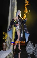 画像25: 原神 Genshin 璃月 申鶴-「冷花幽露」 新コスチューム 足首飾り付き コスプレ衣装 abccos製 「受注生産」 (25)