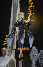 画像26: 原神 Genshin 璃月 申鶴-「冷花幽露」 新コスチューム 足首飾り付き コスプレ衣装 abccos製 「受注生産」 (26)