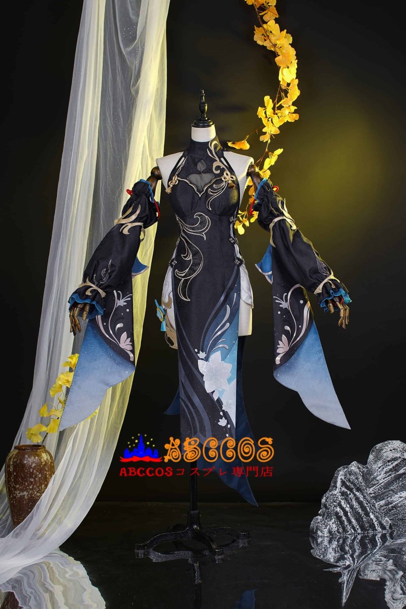 画像5: 原神 Genshin 璃月 申鶴-「冷花幽露」 新コスチューム 足首飾り付き コスプレ衣装 abccos製 「受注生産」 (5)