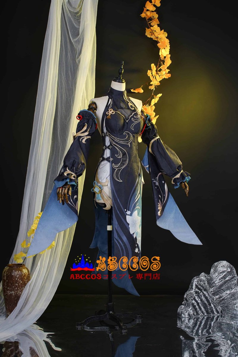 画像6: 原神 Genshin 璃月 申鶴-「冷花幽露」 新コスチューム 足首飾り付き コスプレ衣装 abccos製 「受注生産」 (6)