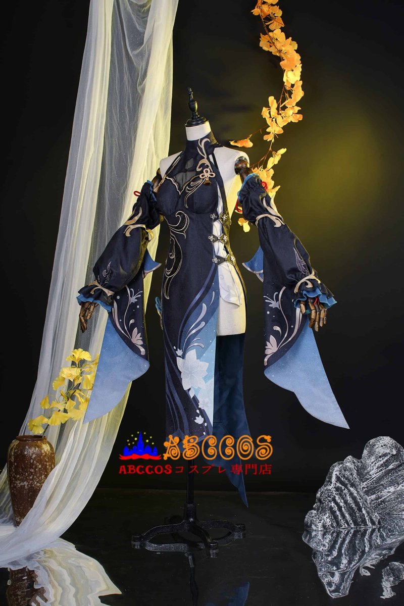 画像7: 原神 Genshin 璃月 申鶴-「冷花幽露」 新コスチューム 足首飾り付き コスプレ衣装 abccos製 「受注生産」 (7)