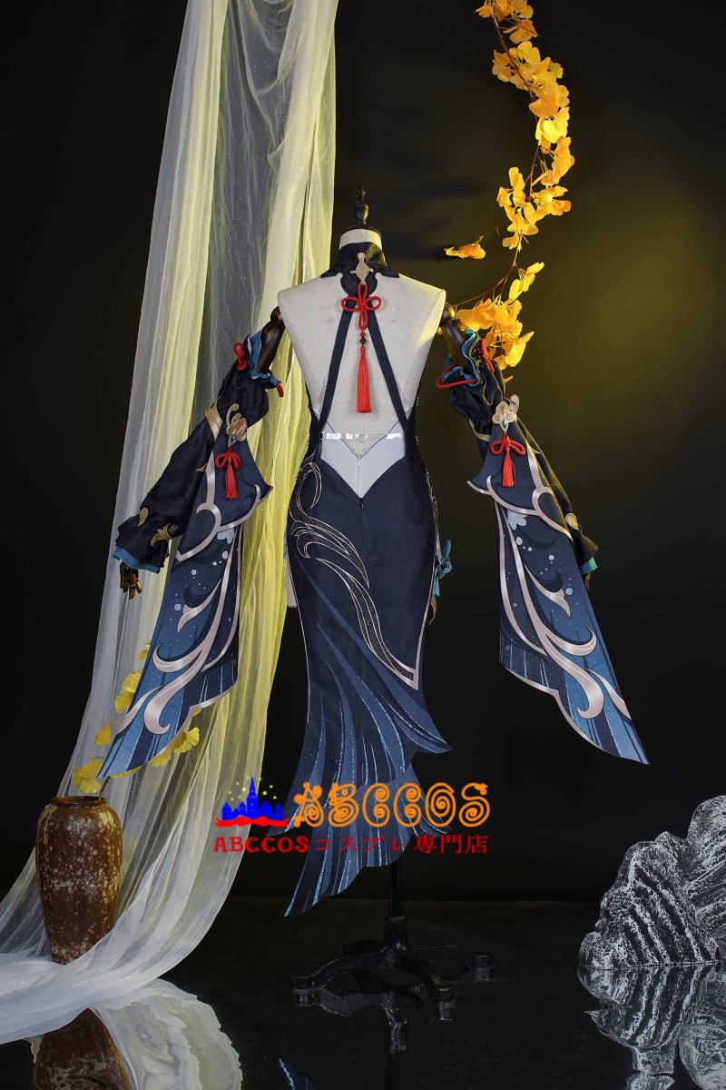 画像8: 原神 Genshin 璃月 申鶴-「冷花幽露」 新コスチューム 足首飾り付き コスプレ衣装 abccos製 「受注生産」 (8)