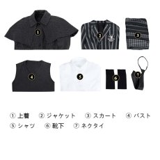 画像34: Wednesday Season 2『ウェンズデー』シーズン2 アダムス・ファミリー ネヴァーモア学園 制服 Addams Nevermore Academy uniform コスプレ衣装 abccos製 「受注生産」 (34)