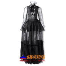 画像1: 『ウェンズデー』シーズン2  アダムス・ファミリー ェンズデー・アダムス イブニングドレス コスプレ衣装 abccos製 「受注生産」 (1)