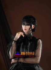 画像25: 『ウェンズデー』シーズン2  アダムス・ファミリー ェンズデー・アダムス イブニングドレス コスプレ衣装 abccos製 「受注生産」 (25)