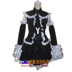 画像1: Vocaloid 初音ミク 黒色ロリータドレス コスプレ衣装 abccos製 「受注生産」 (1)