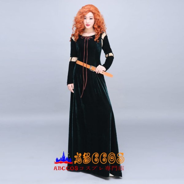 【110】海外　ディズニー　メリダ　プレミアムドレス ディズニー ブレイブ Brave 王女メリダ Merida コスプレ衣装 abccos製