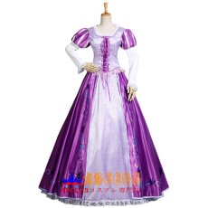 画像1: ディズニー 塔の上のラプンツェル Tangled ラプンツェル Rapunzel プリンセスドレス コスプレ衣装 abccos製 「受注生産」 (1)