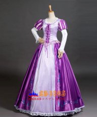 画像4: ディズニー 塔の上のラプンツェル Tangled ラプンツェル Rapunzel プリンセスドレス コスプレ衣装 abccos製 「受注生産」 (4)