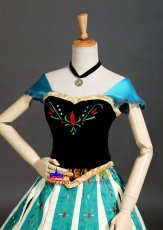 画像6: ディズニー Frozen アナと雪の女王 アナ Anna プリンセスドレス 刺繍スタイル コスプレ衣装 abccos製 「受注生産」 (6)