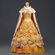 画像2: ディズニー 美女と野獣 ベル お姫様 プリンセスドレス コスプレ衣装 abccos製 「受注生産」 (2)