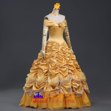 画像5: ディズニー 美女と野獣 ベル お姫様 プリンセスドレス コスプレ衣装 abccos製 「受注生産」 (5)