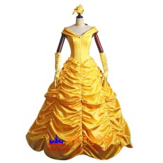 画像1: ディズニー 美女と野獣 ベル お姫様 ドレス コスプレ衣装 abccos製 「受注生産」 (1)