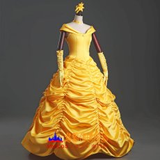 画像3: ディズニー 美女と野獣 ベル お姫様 ドレス コスプレ衣装 abccos製 「受注生産」 (3)