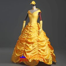 画像4: ディズニー 美女と野獣 ベル お姫様 ドレス コスプレ衣装 abccos製 「受注生産」 (4)