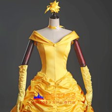 画像6: ディズニー 美女と野獣 ベル お姫様 ドレス コスプレ衣装 abccos製 「受注生産」 (6)