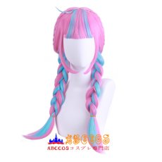 画像1: hololive ホロライブ Vtuber ホロのぐらふぃてぃ 湊 あくあ Minato Aqua wig コスプレウィッグ abccos製 「受注生産」 (1)