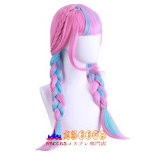 画像2: hololive ホロライブ Vtuber ホロのぐらふぃてぃ 湊 あくあ Minato Aqua wig コスプレウィッグ abccos製 「受注生産」 (2)