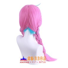 画像4: hololive ホロライブ Vtuber ホロのぐらふぃてぃ 湊 あくあ Minato Aqua wig コスプレウィッグ abccos製 「受注生産」 (4)