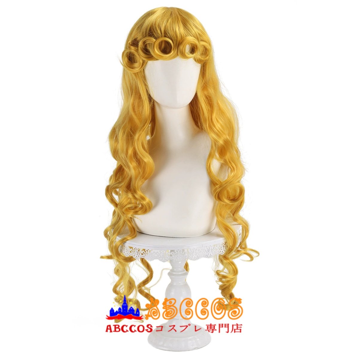 画像1: ディズニー スリーピングビューティー 眠れる森の美女 Aurora オーロラ姫 コスプレウィッグ abccos製 「受注生産」 (1)