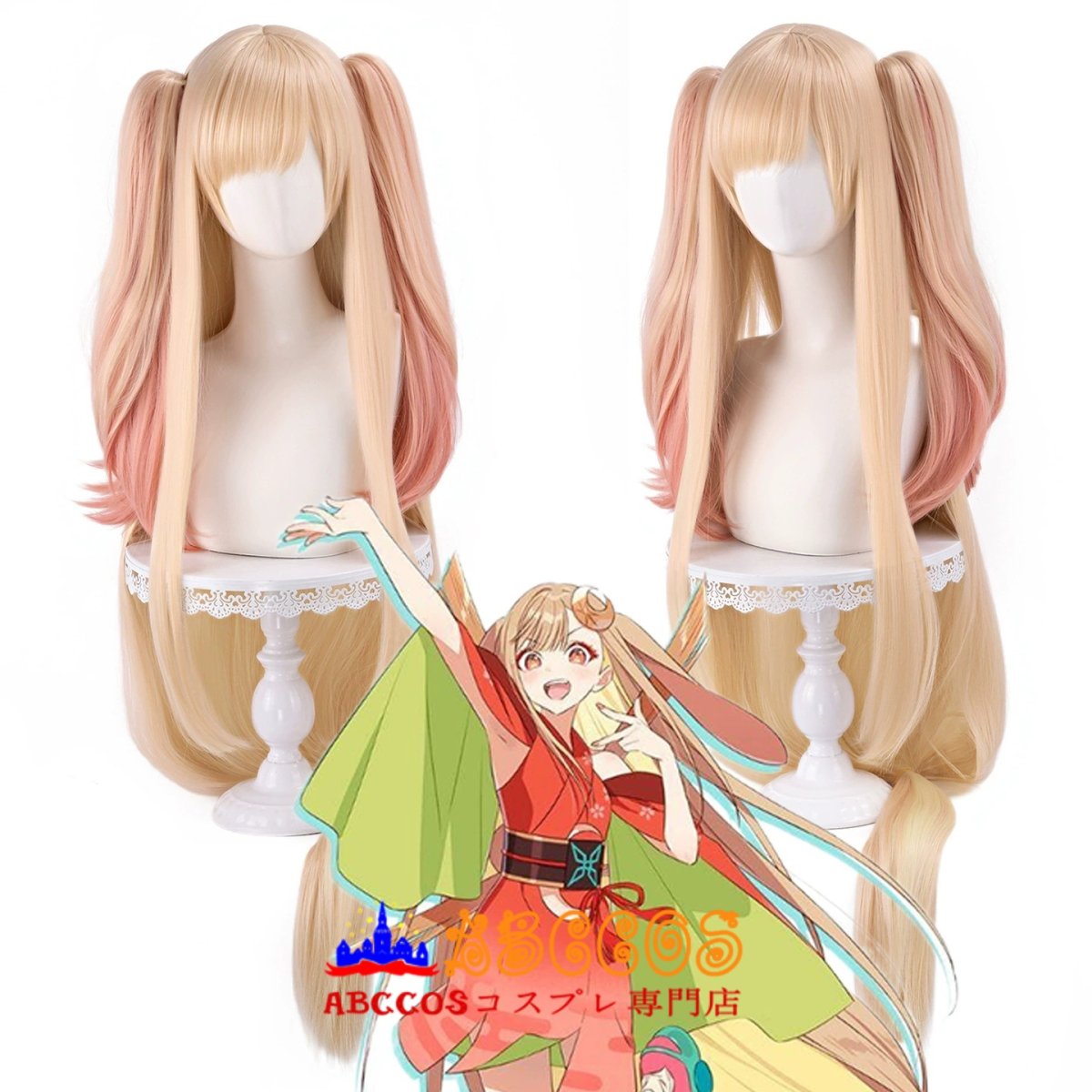 画像5: 超かぐや姫！Cosmic Princess Kaguya! かぐや (Kaguya)コスプレウィッグ abccos製 「受注生産」 (5)