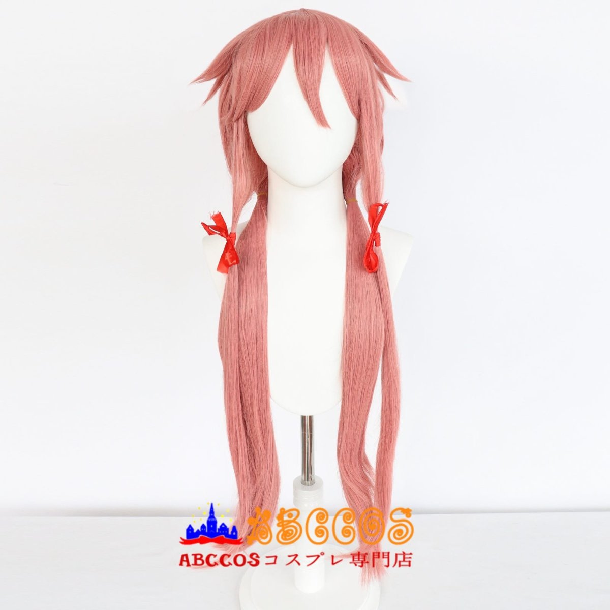 画像1: 未来日記/みらいにっき 我妻由乃（がさい ゆの）Gasai Yuno wig コスプレウィッグ abccos製 「受注生産」 (1)