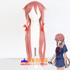 画像5: 未来日記/みらいにっき 我妻由乃（がさい ゆの）Gasai Yuno wig コスプレウィッグ abccos製 「受注生産」 (5)