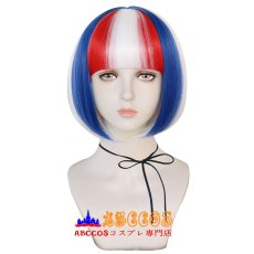 画像1: ハロウィン ぱっつん前髪 カラーボブショート wig コスプレウィッグ abccos製 「受注生産」 (1)