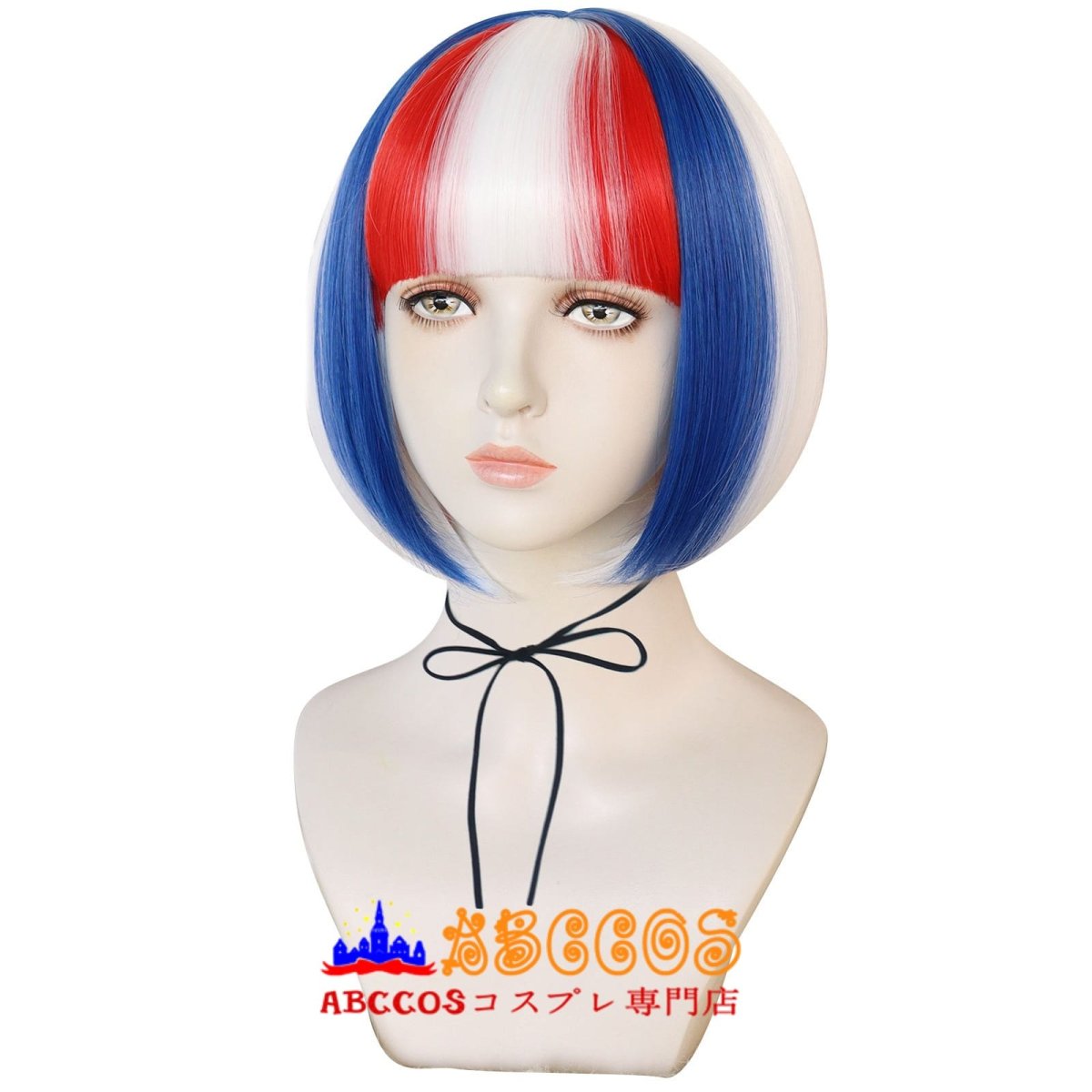 画像3: ハロウィン ぱっつん前髪 カラーボブショート wig コスプレウィッグ abccos製 「受注生産」 (3)