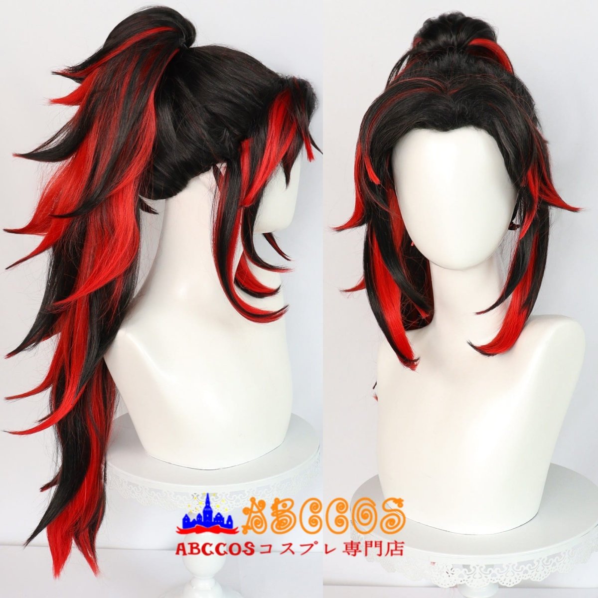 画像5: 鬼滅の刃(きめつのやいば)繼国 縁壱(つぎくに よりいち)wig コスプレウィッグ abccos製 「受注生産」 (5)